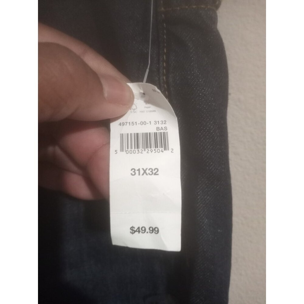 Gap Jeans Straight Leg Mid Rise Blue Indigo 100% Cotton Men's Size 31x32 NEW - Picture 3 of 11